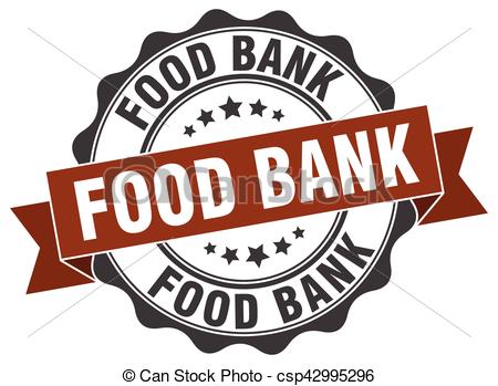 EPS Vectors of food bank stamp. sign. seal csp42995296.