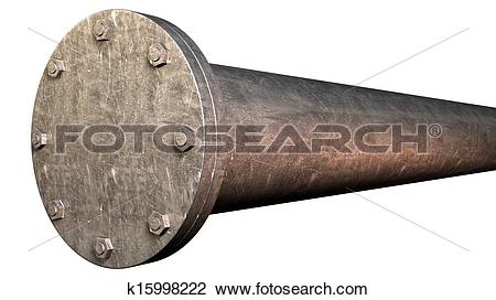 Stock Photo of Pipe With Sealed Off End k15998222.