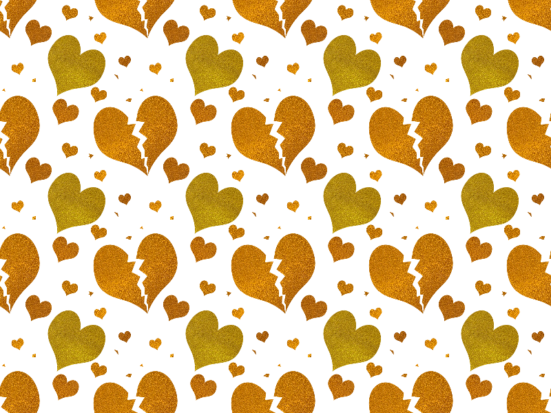 Seamless Glitter Heart Pattern PNG (Decor.