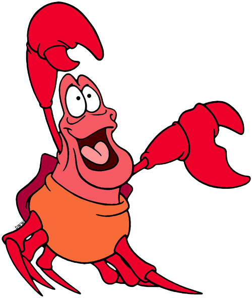 Sebastian the Crab Clip Art.