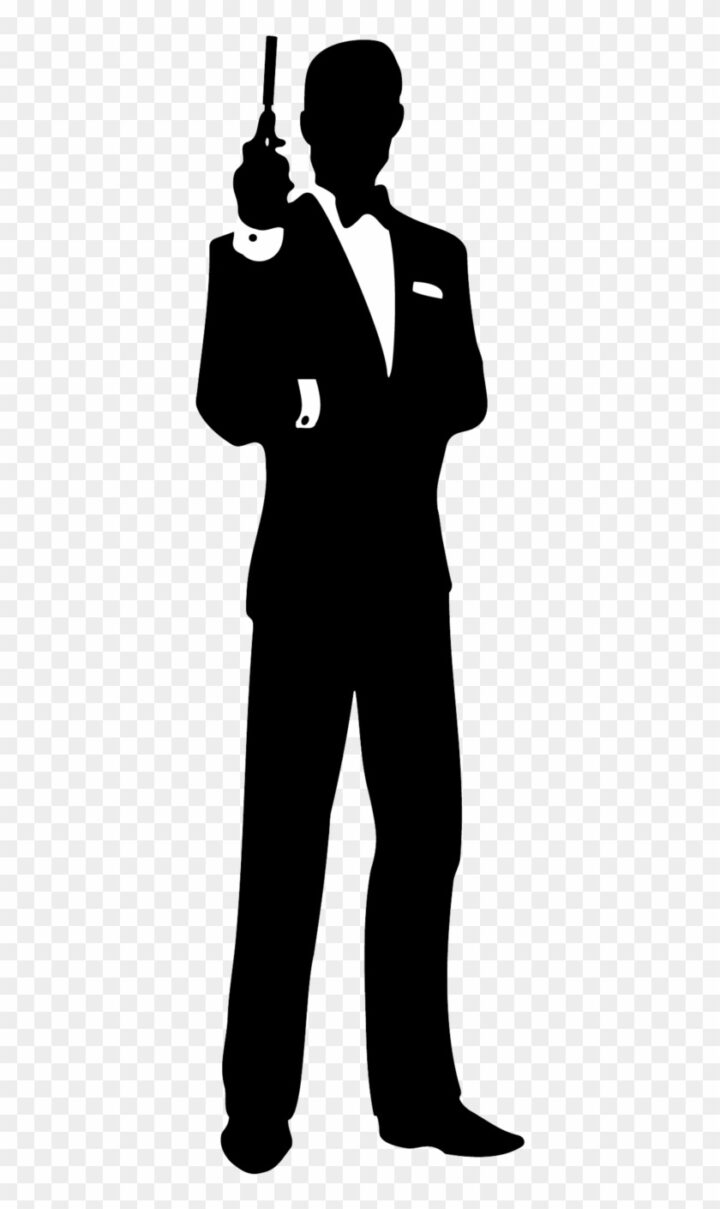Secret Agent Silhouette Clip Art Download James Bond Black.