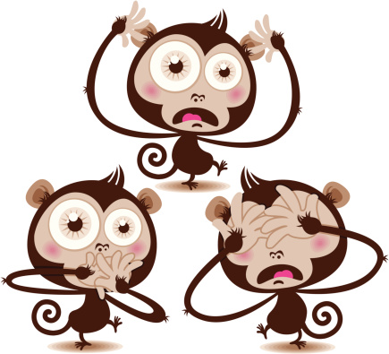 See no evil monkey clipart.