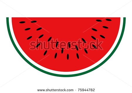 Seedless Watermelon Slice Clipart.