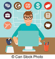 Self employed Clipart and Stock Illustrations. 666 Self employed.