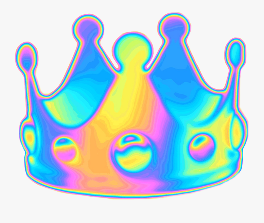 Holographic Holo Crown Emoji Queen Random Funny Selfie.