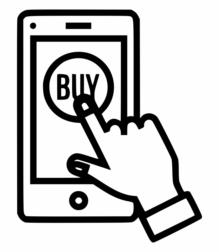 Online Store Buy Sell Product Hand Gesture Ⓒ.