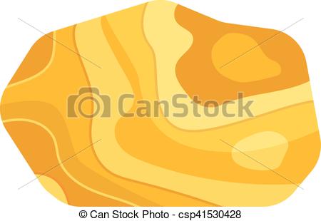 Vector Illustration of Mineral stone vector isolated.