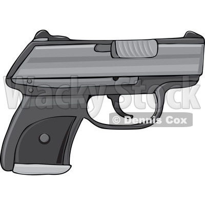 Semi Automatic Pistol Clipart.