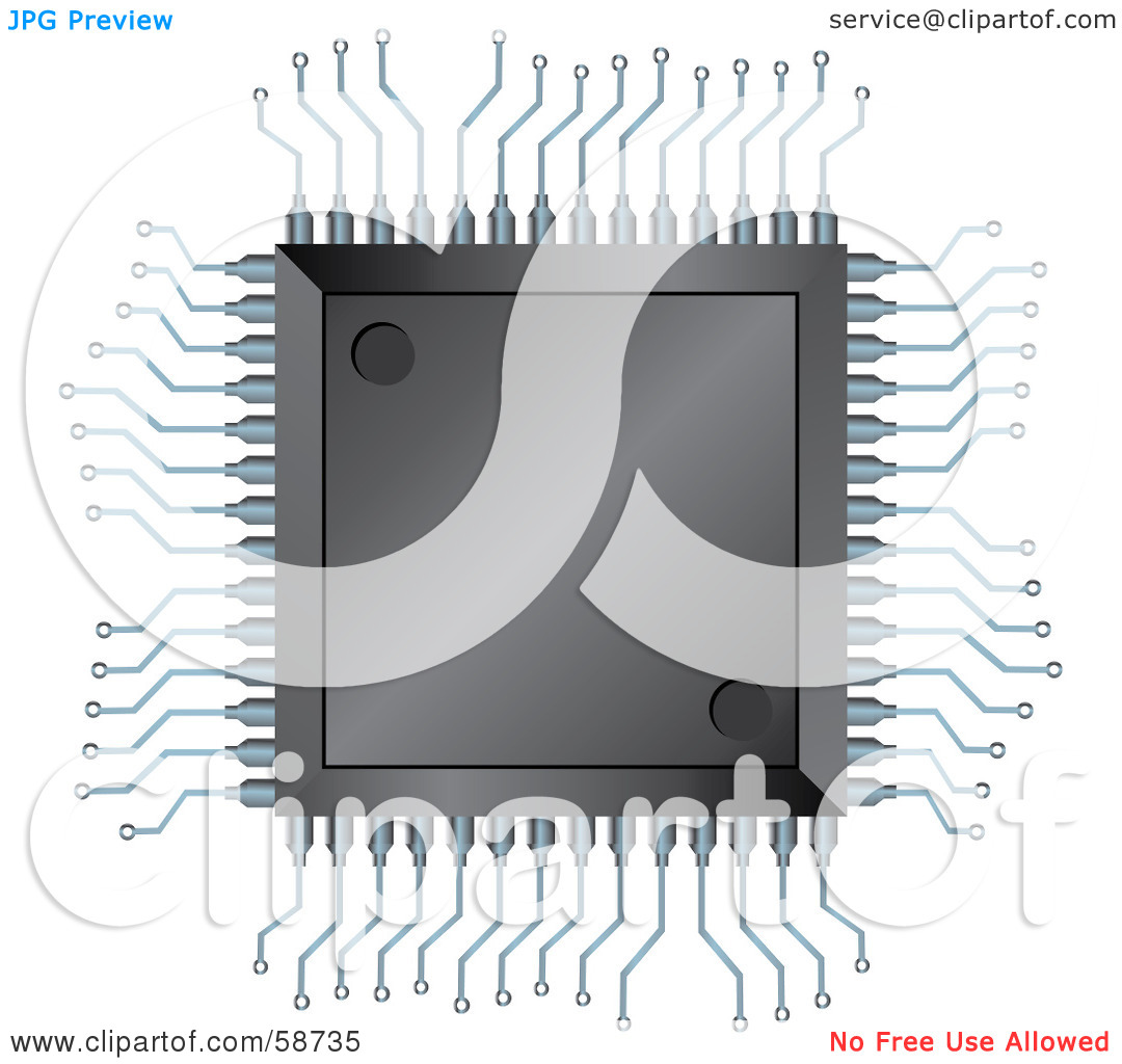 Semiconductor icon clipart.