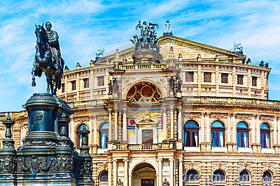 Semper Opera House, Dresden Royalty Free Stock Photos.