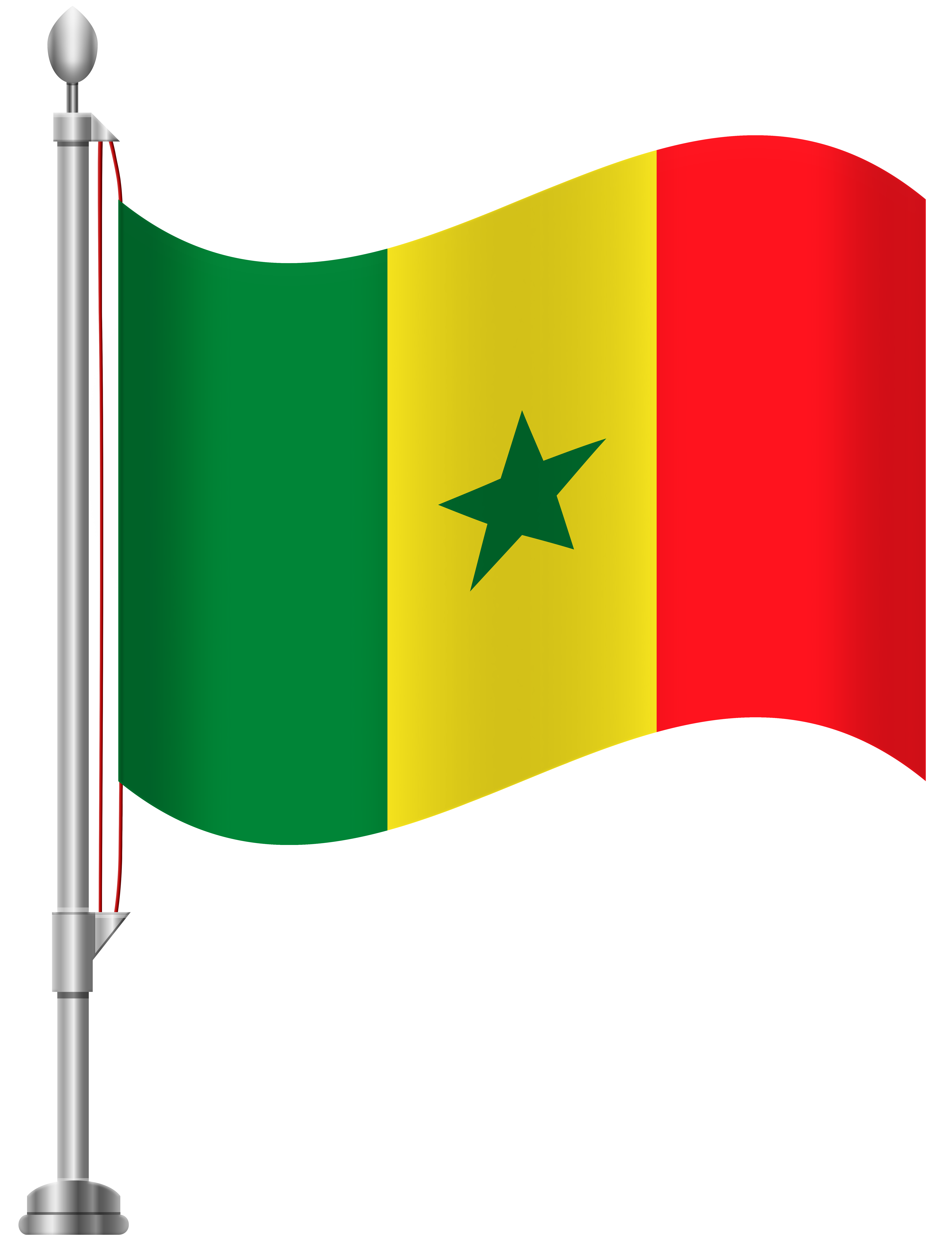 Senegal Flag PNG Clip Art.