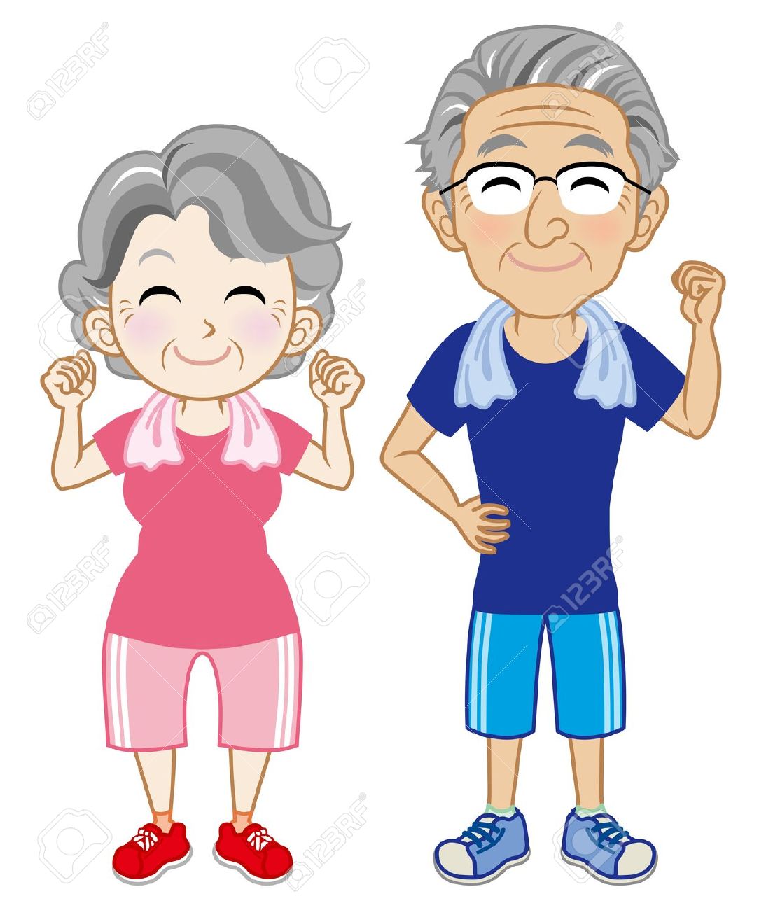 Happy Senior Citizens Clip Art