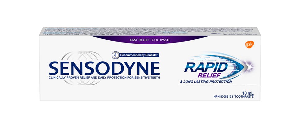 Sensodyne Rapid Relief Toothpaste.