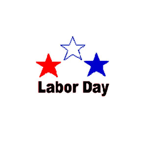 September Labor Day Calendar Clipart.