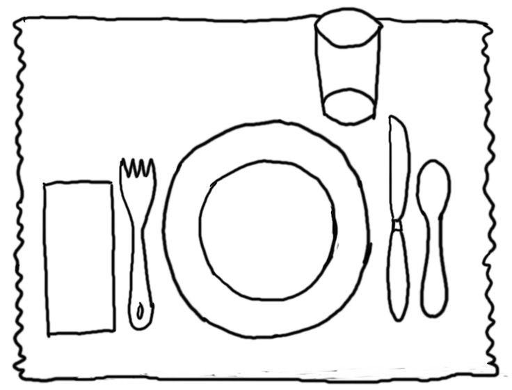 Plate Setting Clipart.