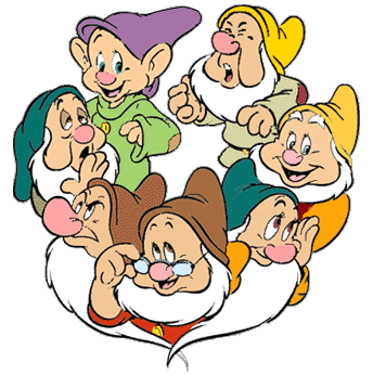 The Seven Dwarfs Clip Art Images.