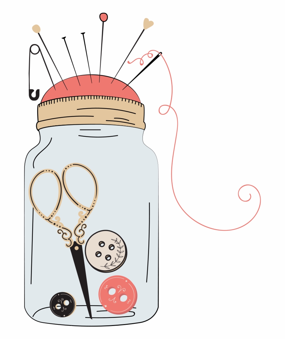 Sewing Clipart Button Needle.
