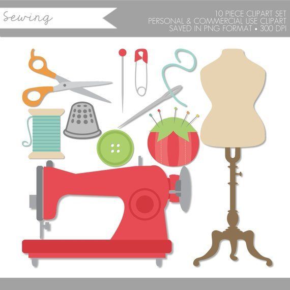 Sewing Clipart,Sewing Clip Art,Sewing Machine Clipart.
