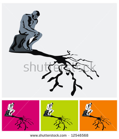 The Thinker And His Tree Shadow.