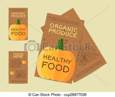 Vectors of Farm Fresh flyer, template or brochure design with.