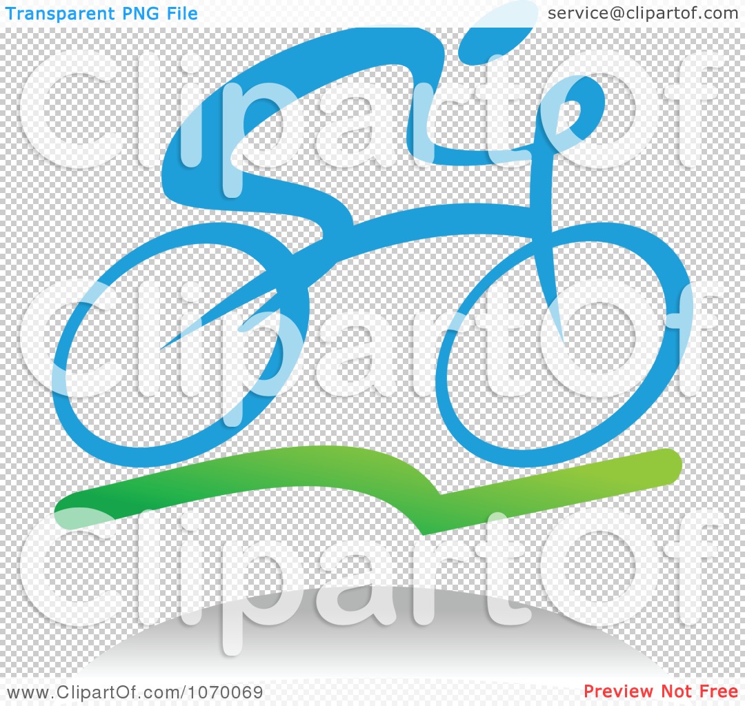 Clipart Cyclist Icon And Shadow 1.