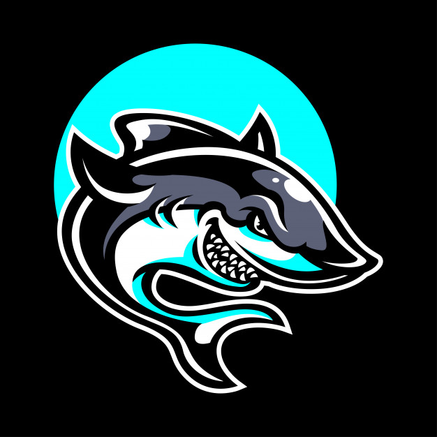 Shark mascot logo Vector.