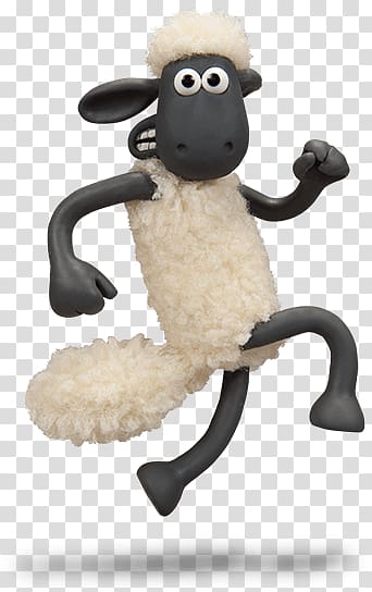 Shaun the Sheep art, Shaun the Sheep Running transparent.