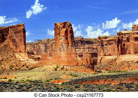 Picture of Sheep Rock Tower of Babel Rock Formations Canyon Arches.