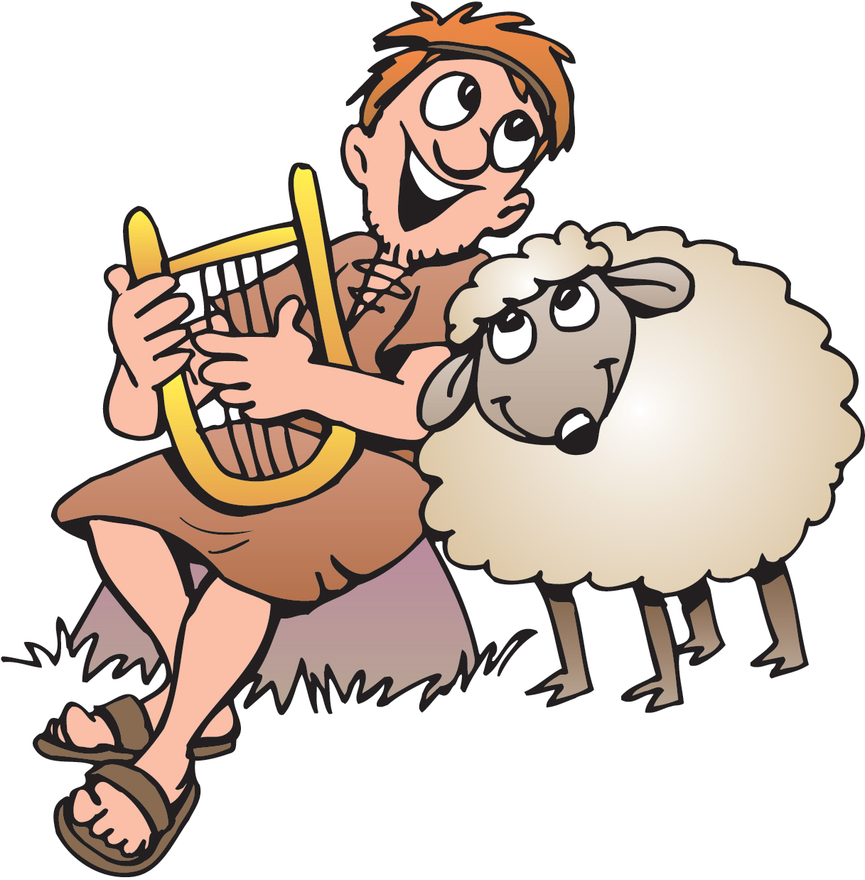 Shepherd Boy Clip Art free image.