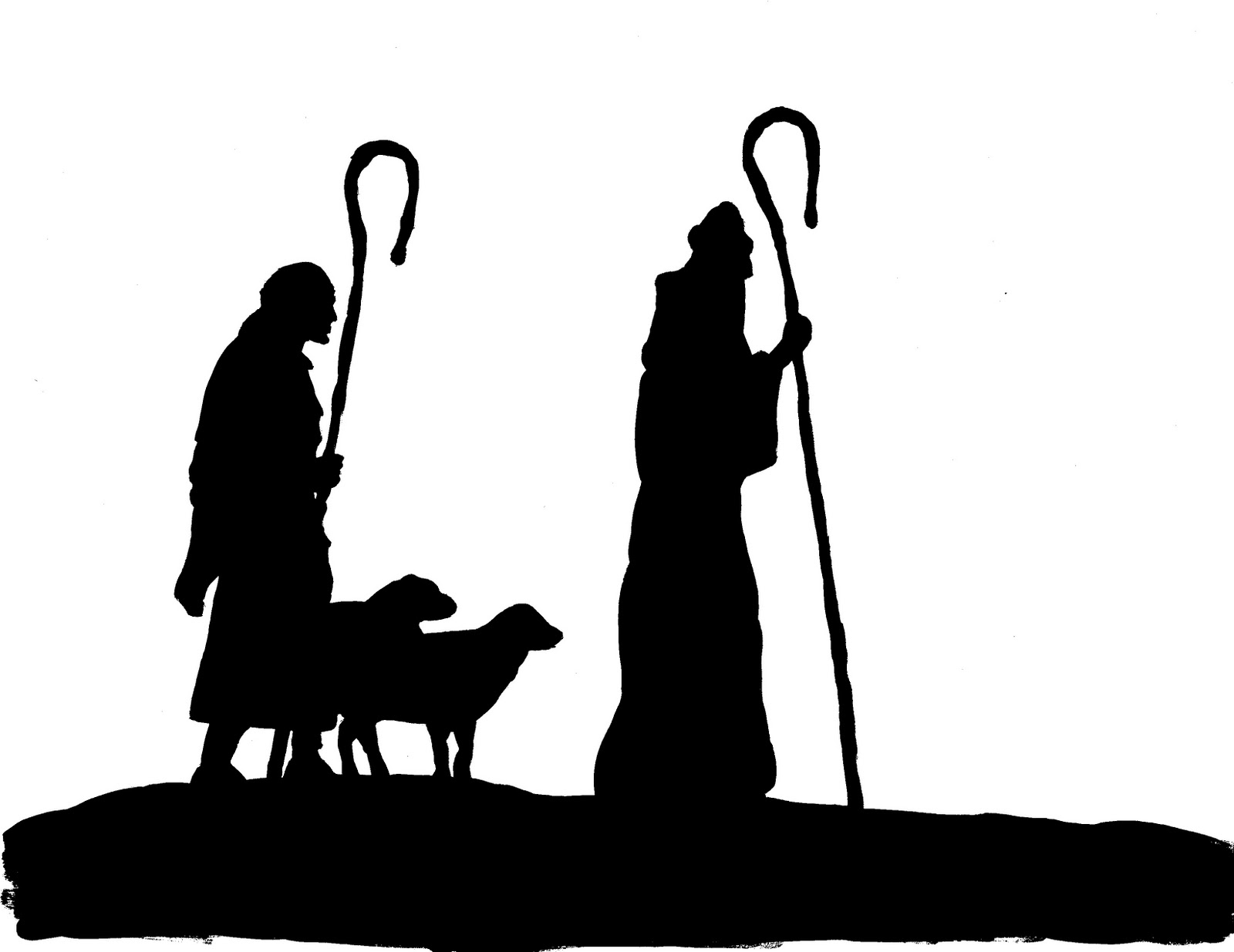 Jesus the shepherd Silhouette Clip art.