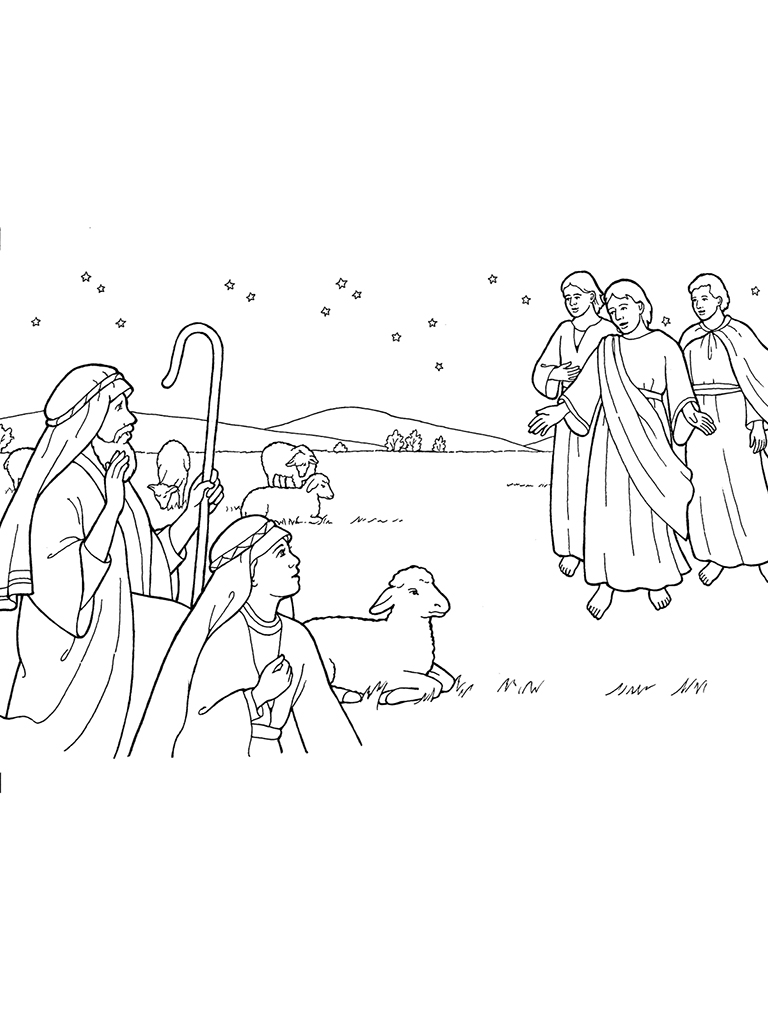 Nativity: Angels Appear to Shepherds.