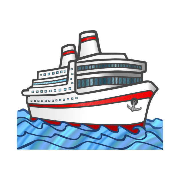 Ship On Water Clipart.