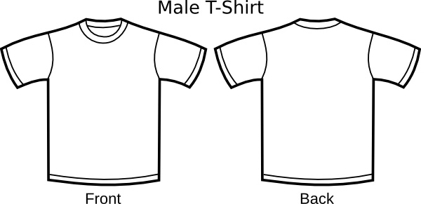 T Shirt Template clip art Free vector in Open office drawing.