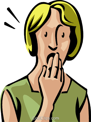 Shocked woman clipart.