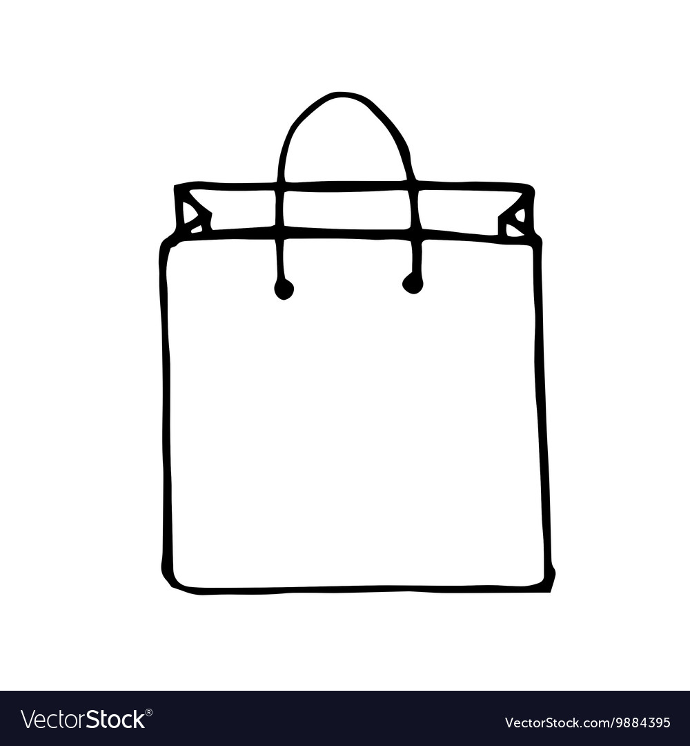 Doodle style shopping bag.