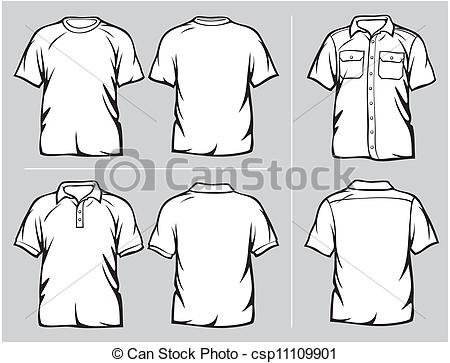 Vector Clipart of white shirt.