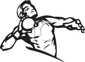 Shot Put And Discus Throwing Clipart.