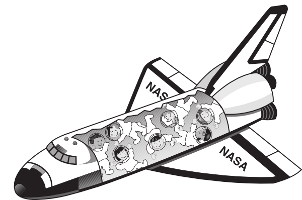 Space Shuttle Clipart Black And White.