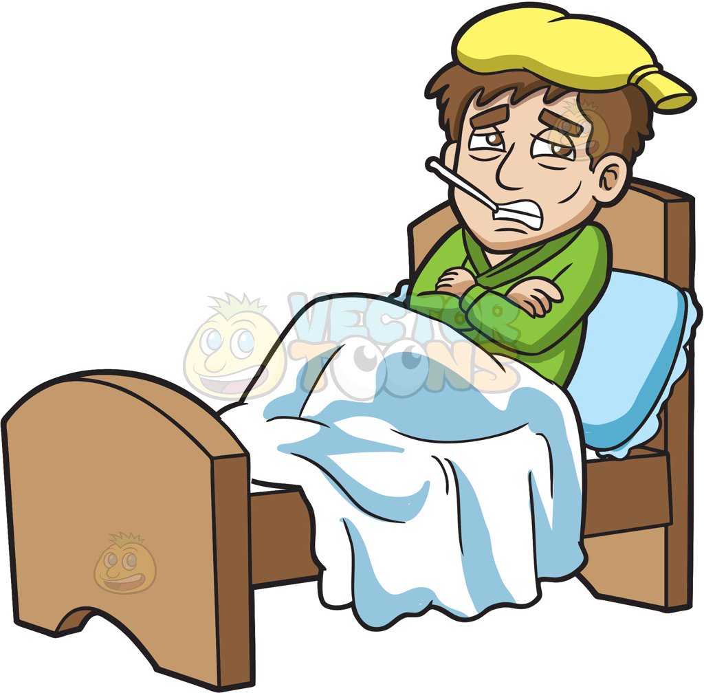 clip art sick person