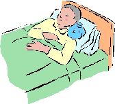 Sick Person In Bed Clipart.