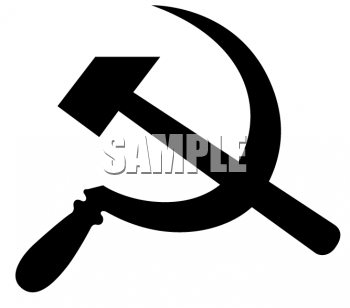 Royalty Free Clip Art Image: Sickle and Hammer Symbol.