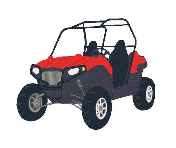 Side by Side Machine Embroidery Design Atv by EmbroidDesigns.