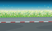 Clipart of A view of the road k12745780.