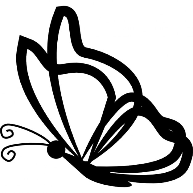 Download side profile butterfly clipart outline 20 free Cliparts ...