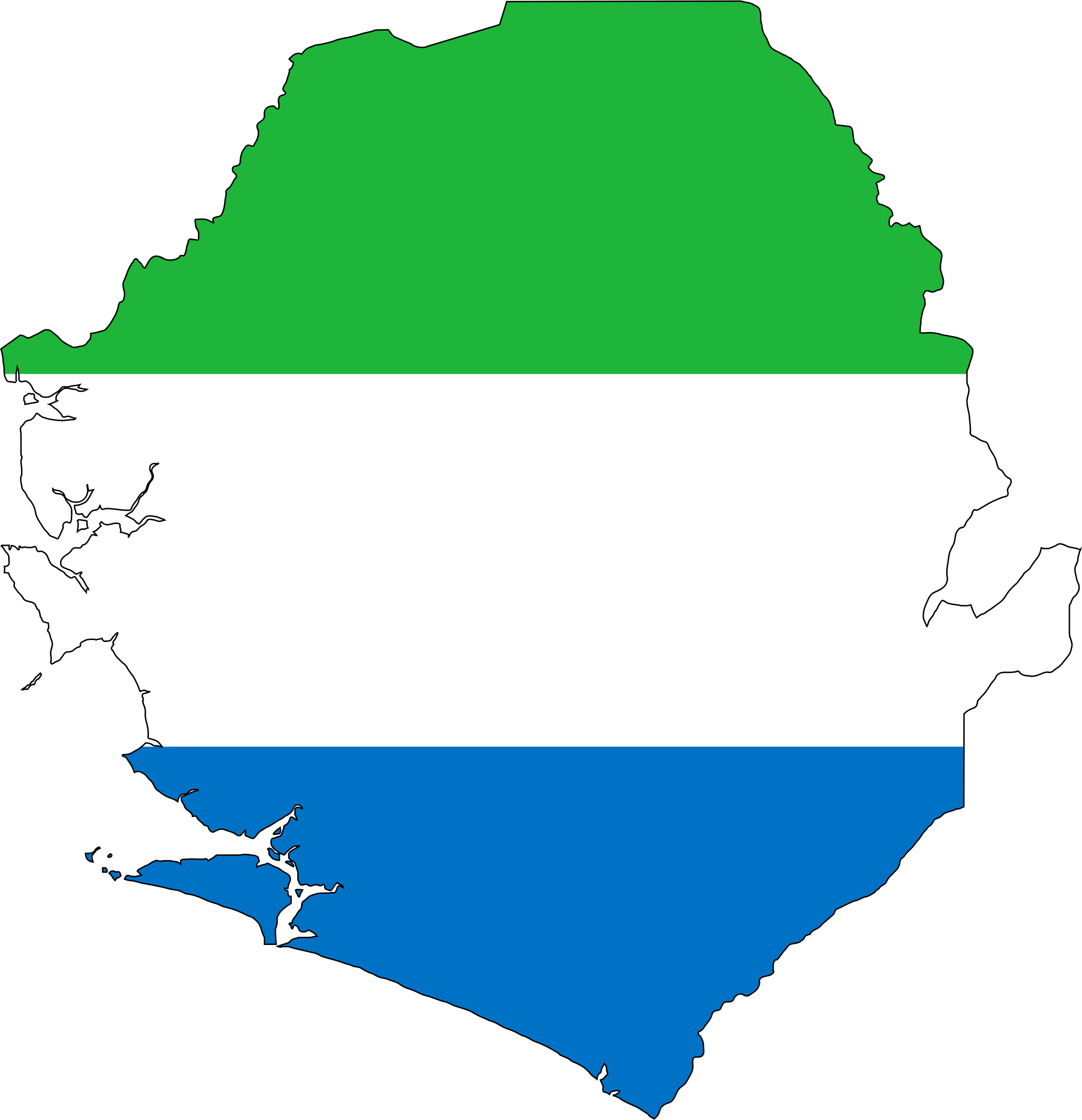 Sierra Leone Map Clipart.