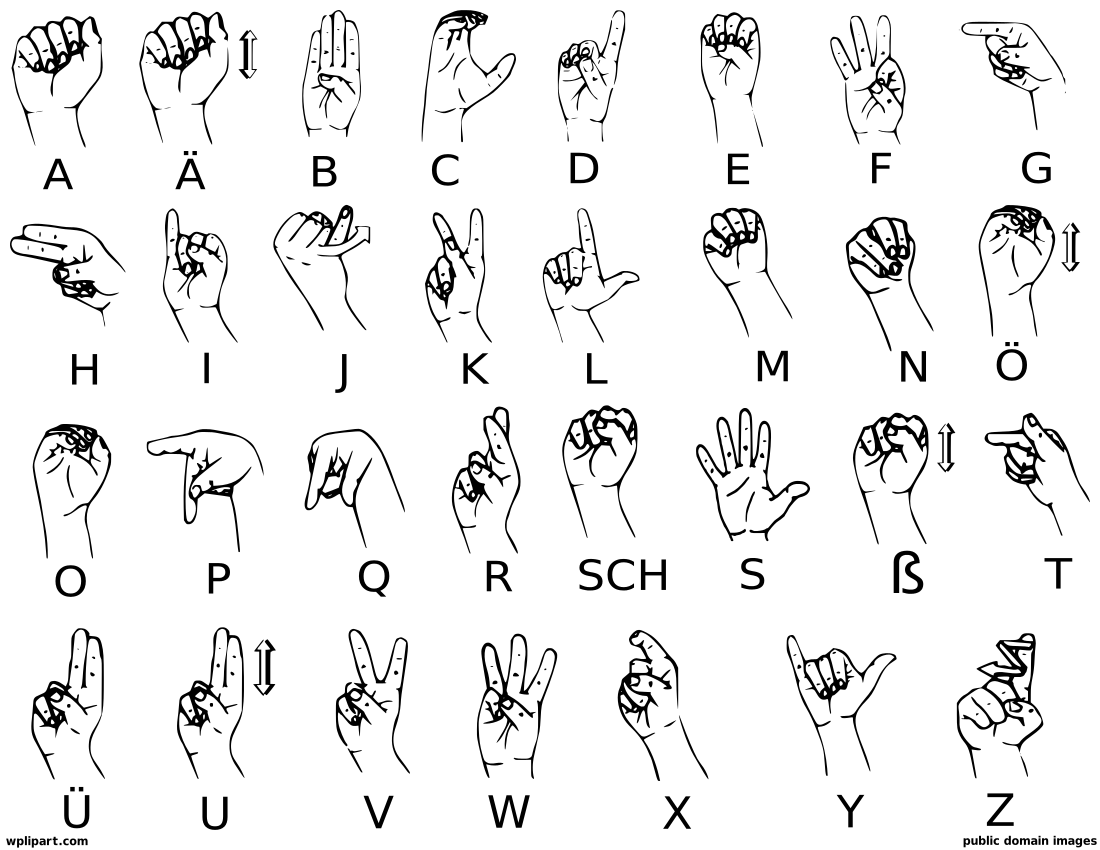 Sign Language A Clip Art Download.
