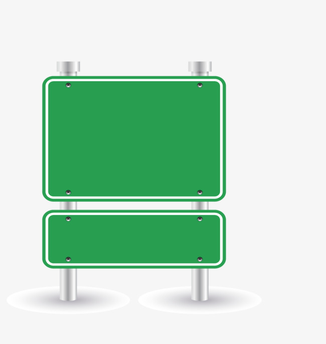 Large Green Road Sign Vector, HD, Vector #30696.