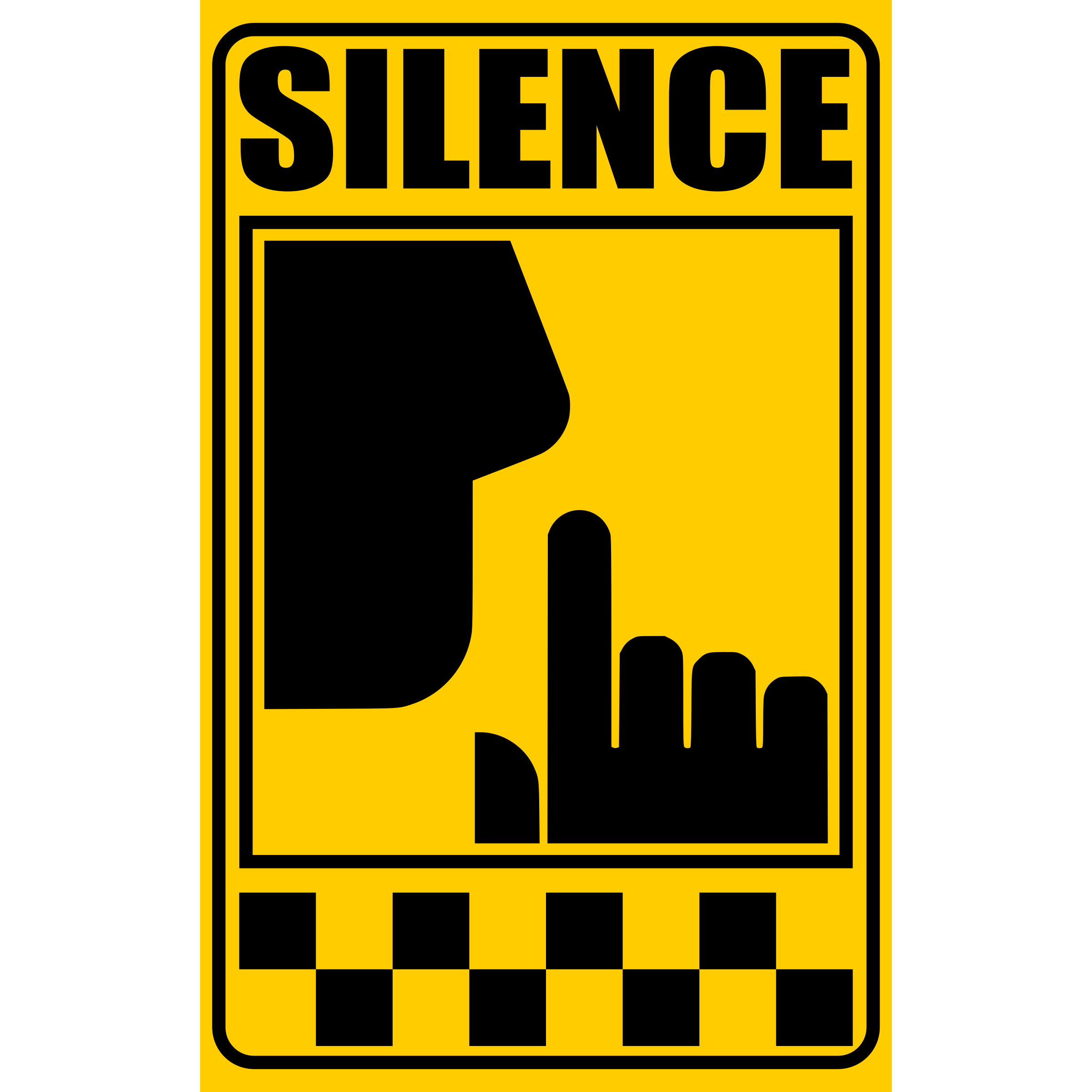Signal of Silence Sign Vector Clipart image.