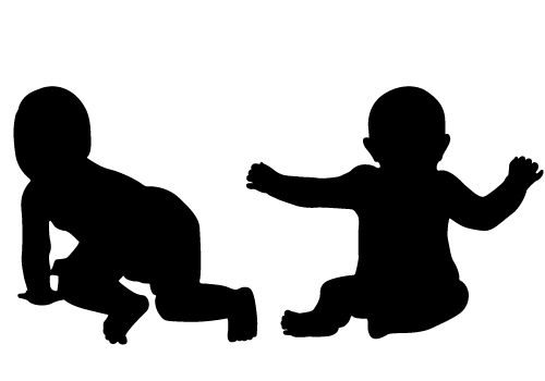Two Free Baby Silhouette Vector For Free Download Awesome.