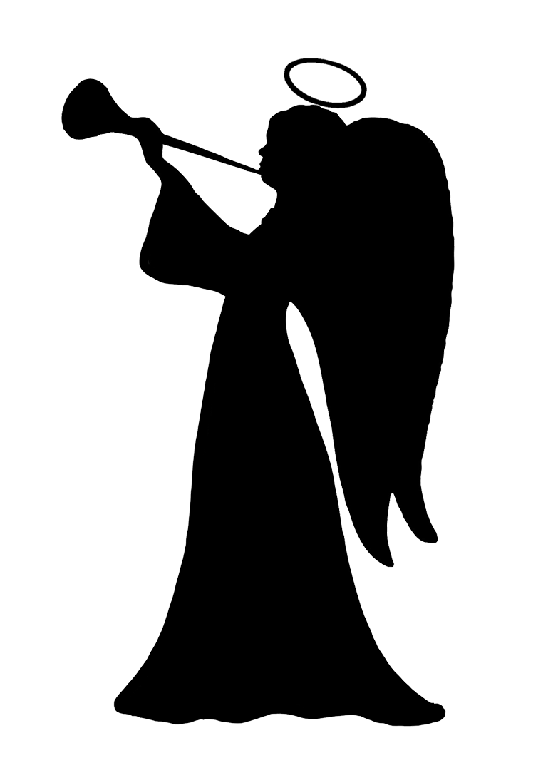 Download silhouette of angel clipart - Clipground